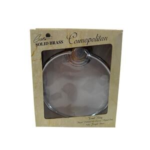 Vintage Gatco Cosmopolitan Chrome Solid Brass Towel ring Holder Taiwan new